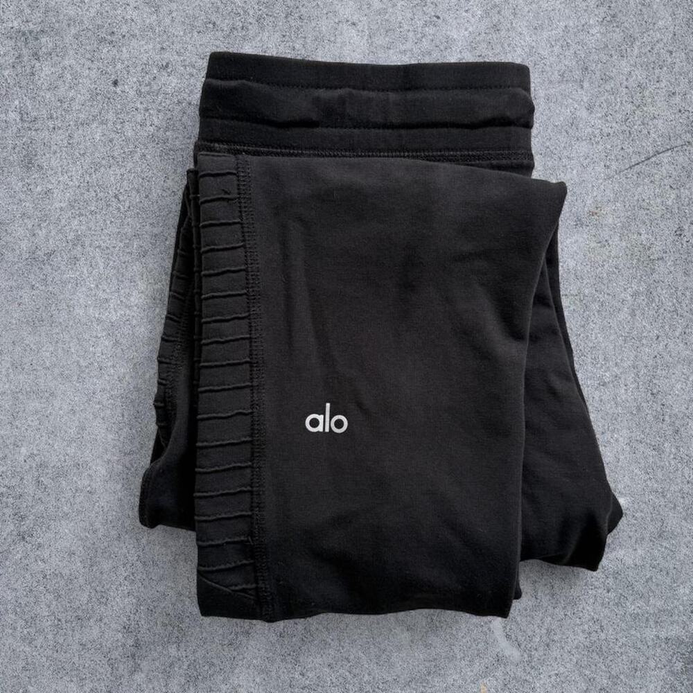 Alo Urban Moto Sweatpants Black
